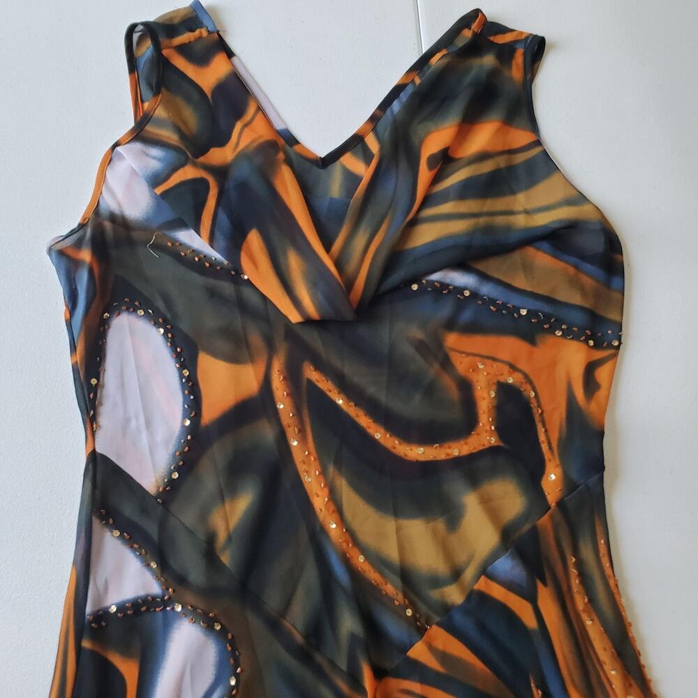 Forest Fairy Grunge Whimsy Dress Womens Medium Sheer Handkerchief Flowy Green - Picture 5 of 9